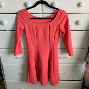 3 quarter sleeve mini dress